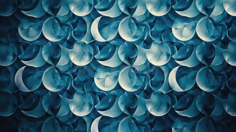 Abstract blue circle repetitive pattern polygon geometry in background. AIG51. stock photography