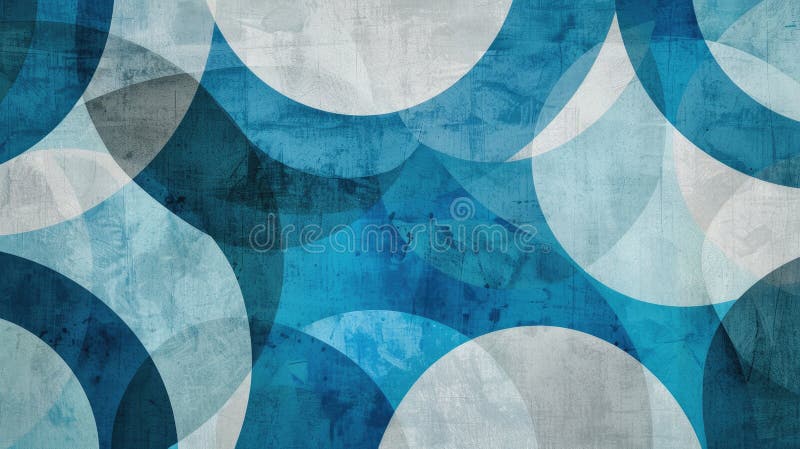 Abstract blue circle repetitive pattern polygon geometry in background. AIG51. stock photography