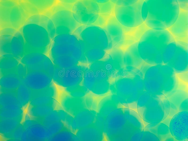 Abstract blue circles on yellow background