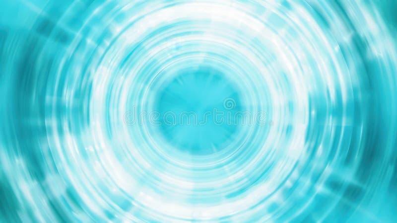 Abstract Turquoise Circular Motion Background Modern Digital Design stock illustration