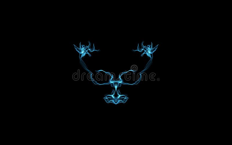 Abstract blue colored waves on a background stock illustration