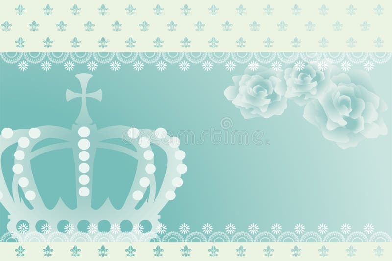 Abstract blue crown background stock illustration