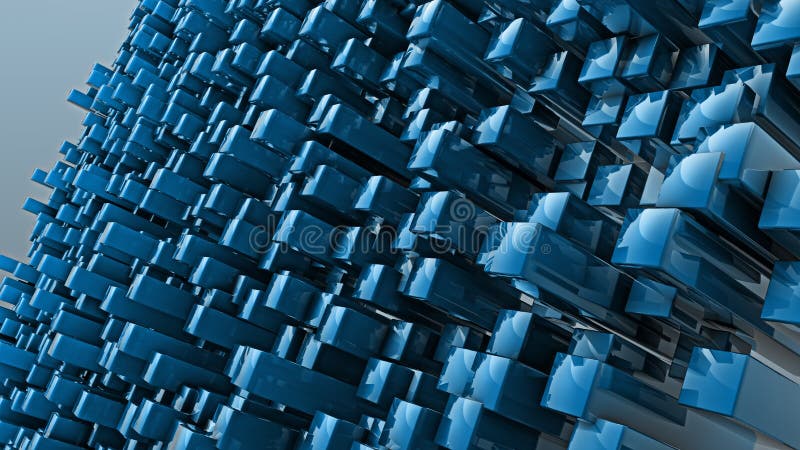 Abstract blue cubes background