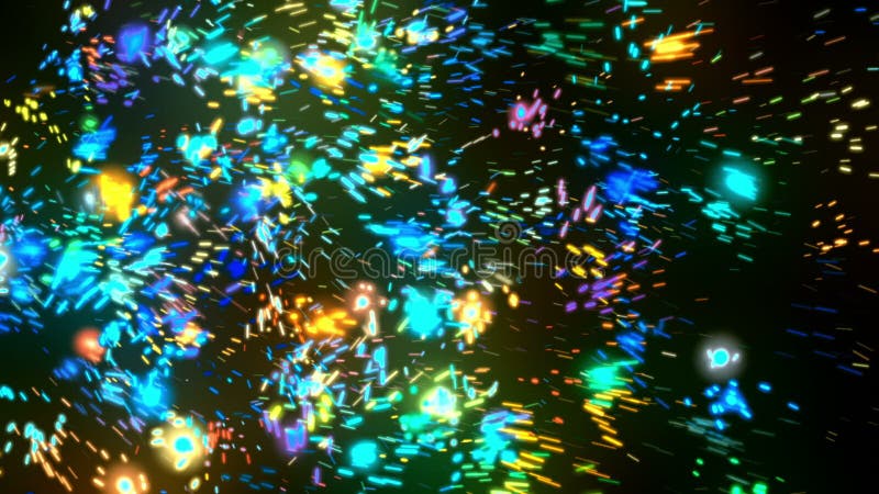Abstract Blue Fireworks Particles royalty free illustration