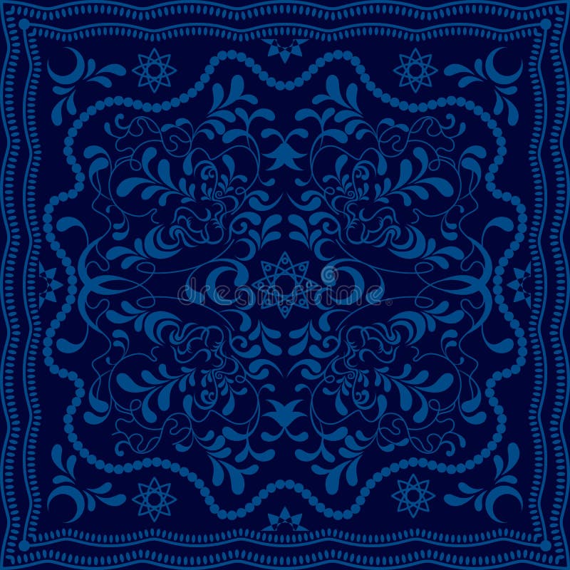 Abstract blue floral background royalty free illustration