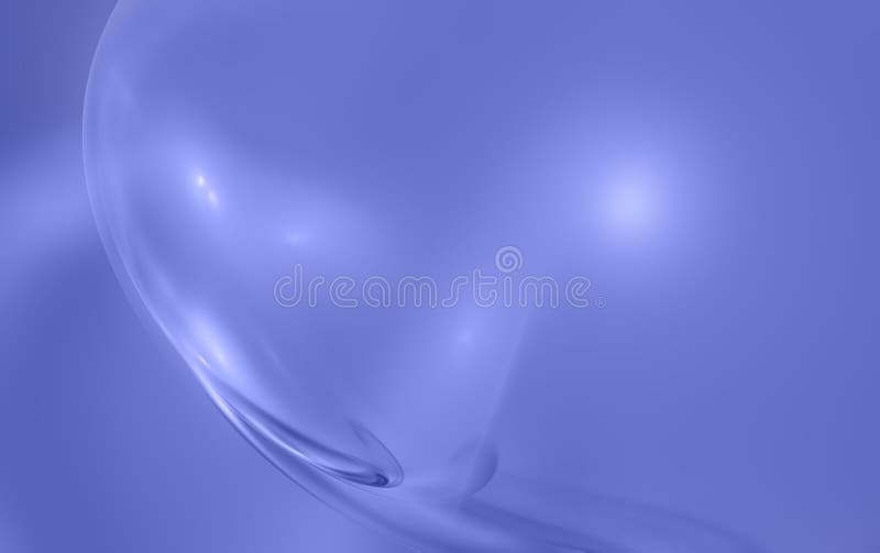 Abstract blue fractal image with bubble