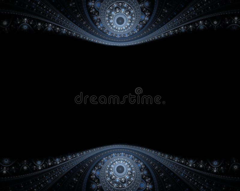 Abstract blue fractal vector illustration