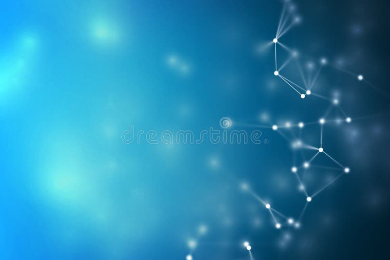 Abstract blue futuristic science plexus 3d background vector illustration