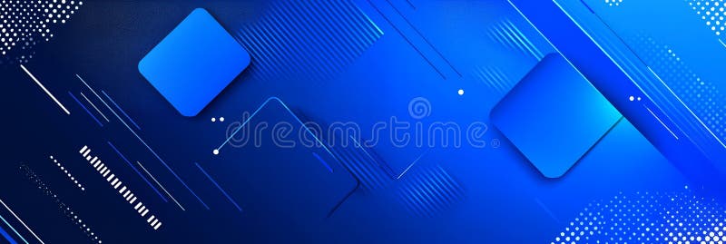 Abstract Blue Geometric Background with Dynamic Lines and Shapes vector illustration