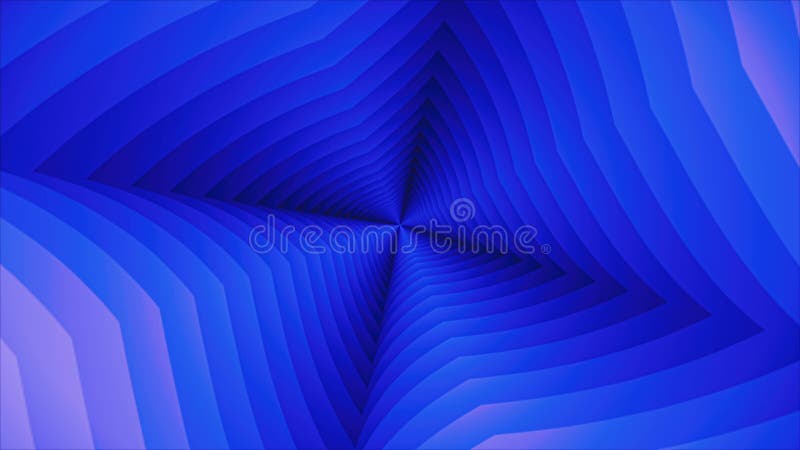 Abstract Blue Geometric Pattern Video Loop with 3D Effect stock illustration