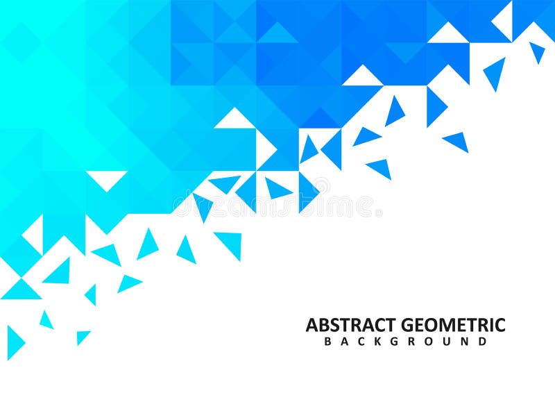 Abstract Blue Geometric Vector Background Design Stock Vector