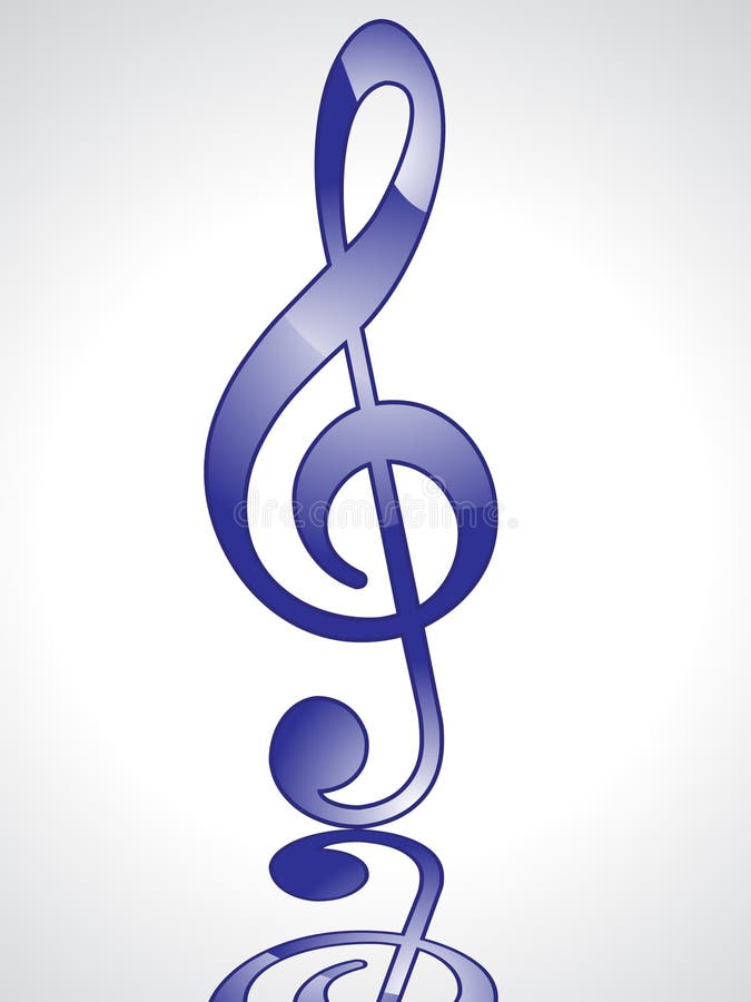 Abstract blue glossy musical word stock illustration