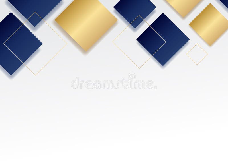 Abstract Blue and Gold White Background with Gold Threads. Abstract