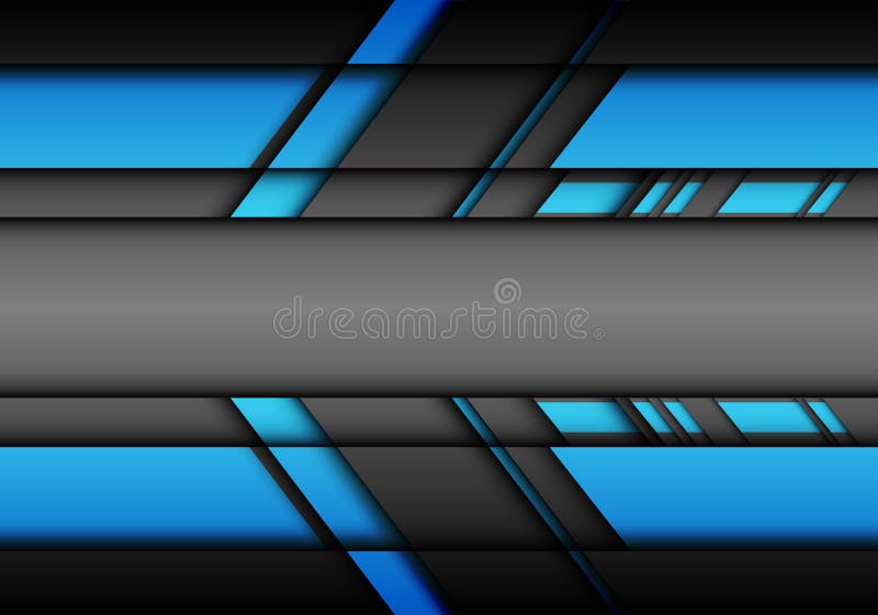 Abstract blue gray futuristic arrow with blank space center design modern technology background vector stock illustration
