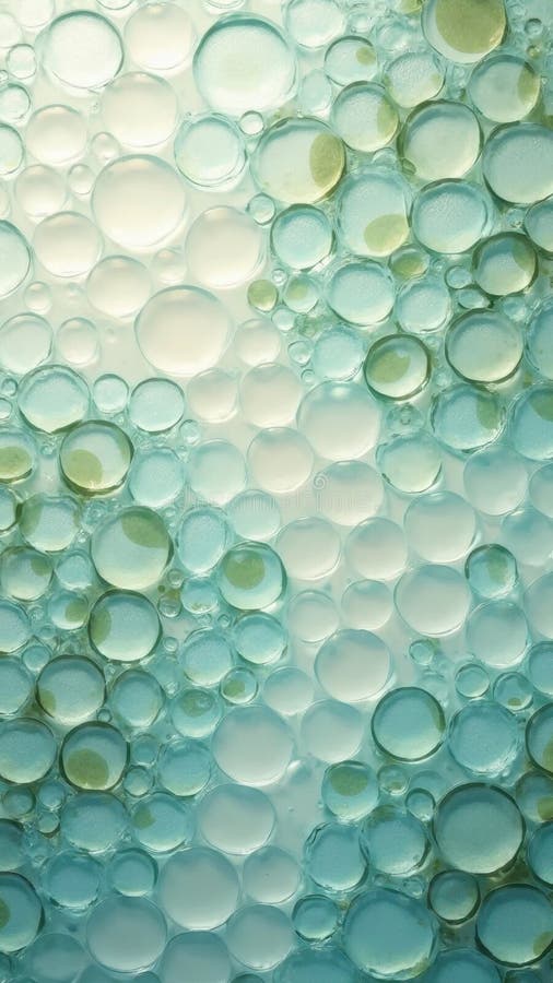 Abstract blue and green bubble pattern with light reflections royalty free illustration