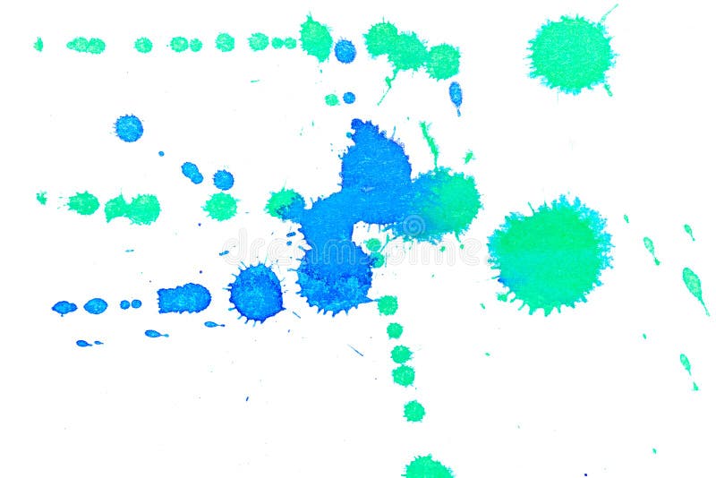 Abstract blue green ink splash