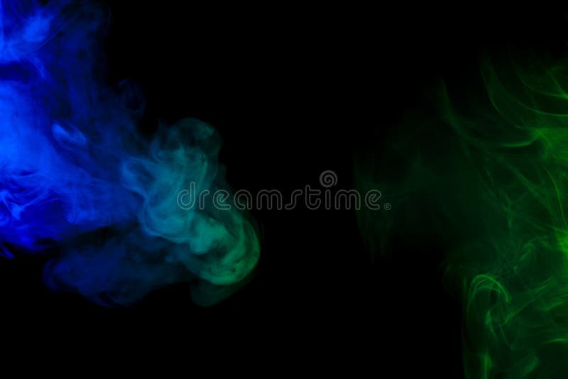 Abstract art. Colour blue-green smoke hookah on a black background. Background for Halloween. Texture fog. Design element. The concept of poison gas. Abstract art. Colour blue-green smoke hookah on a black background. Background for Halloween. Texture fog. Design element. The concept of poison gas.