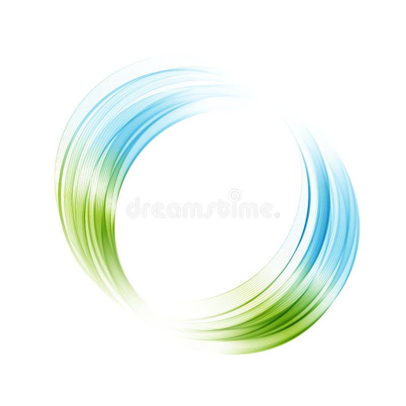 Abstract blue, green swirl circle bright background. Vector illustration for you modern design. Round frame or banner royalty free illustration