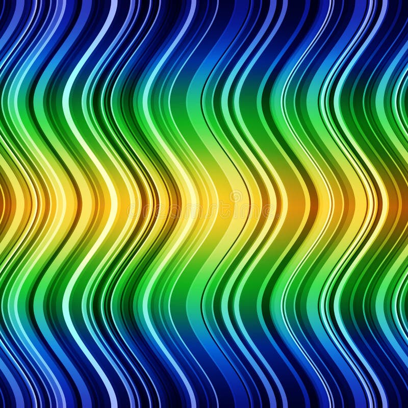 Abstract Blue, Green and Yellow Stripes Waves Stock Vector ...
