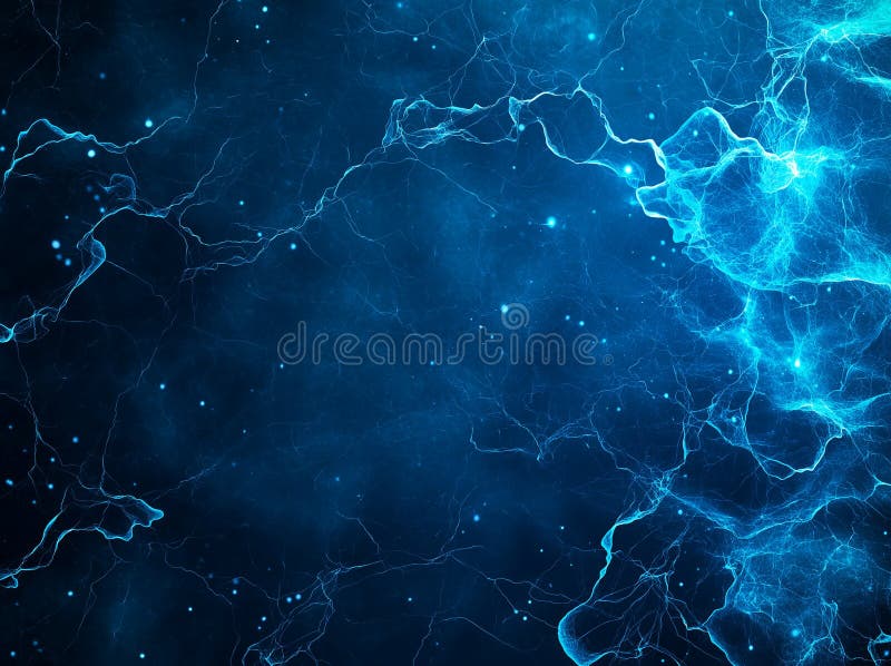 Abstract blue grunge background with glowing lines and particles, creating dynamic and energetic atmosphere. Perfect for digital vector illustration