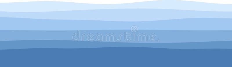 Abstract blue layers creating a serene ocean wave-like pattern stock illustration