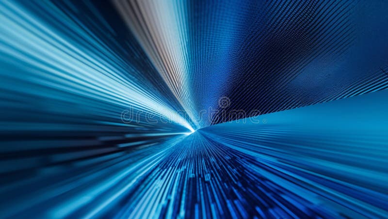 Abstract Blue LED Screen Texture with Depth and Gradient Effect stock image