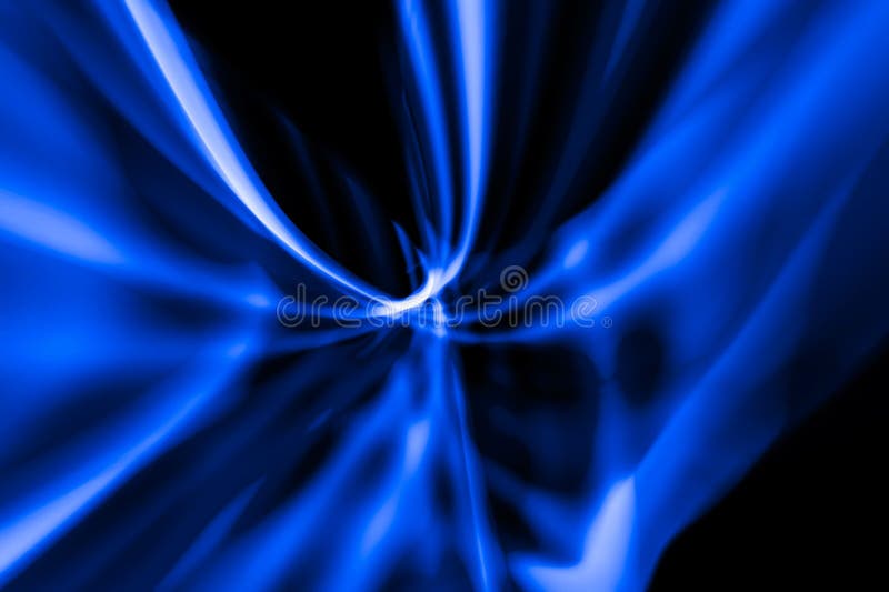 Abstract blue lines on a black background.