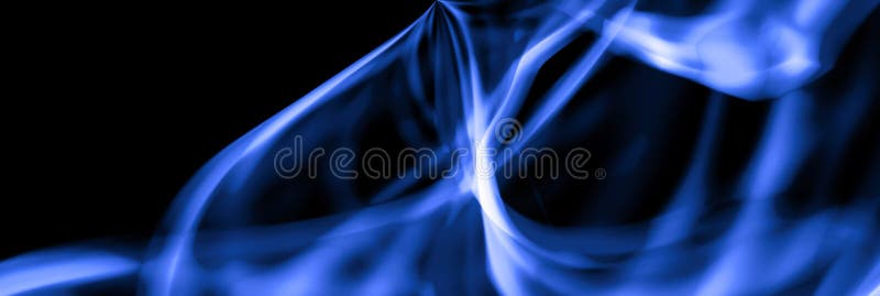 Abstract blue lines on a black background.