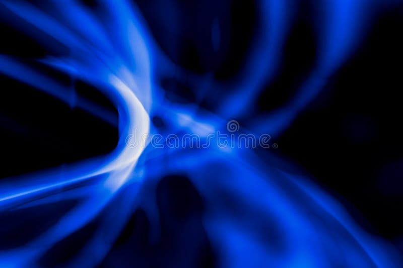 Abstract blue lines on a black background.