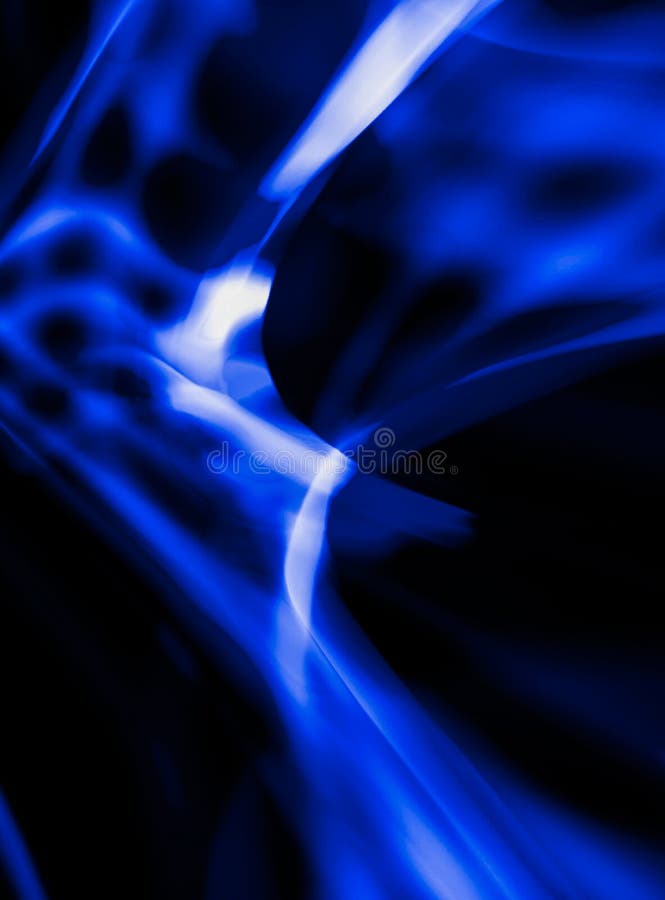Abstract blue lines on a black background.