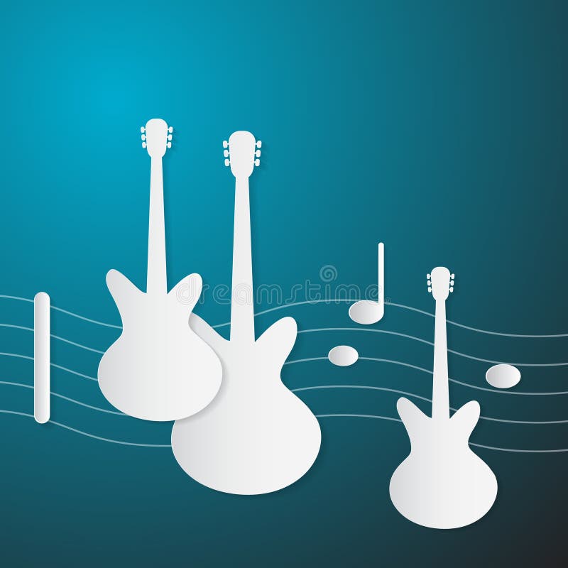 Abstract Blue Music Background Stock Vector Illustration of design