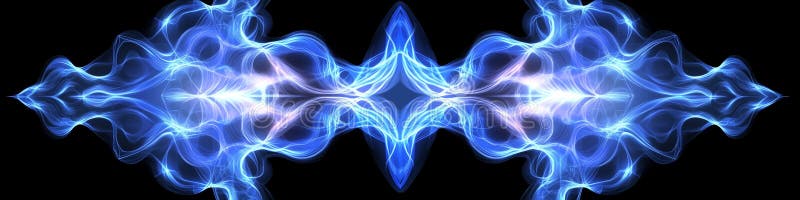 Abstract Blue Neon Light Design With Swirling Flowing Lines, Pattern, Texture, Backdrop. vector illustration