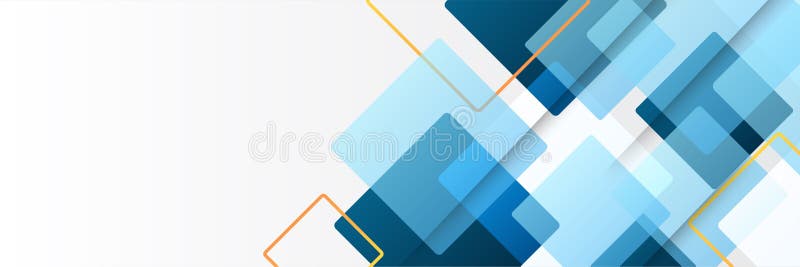 Abstract Blue Orange Lines Geometric Banner Background. Vector Design