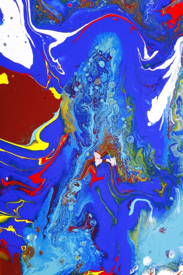 Blue Green Paint Swirls stock photo. Image of mixing 18457314