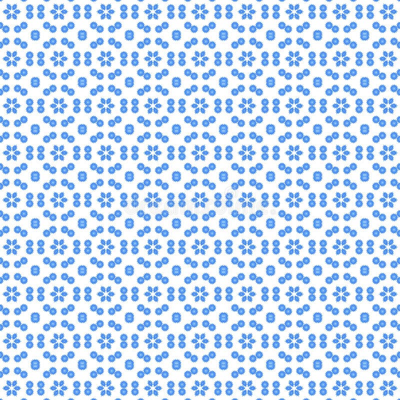 Abstract Blue Pattern on White Background Stock Illustration