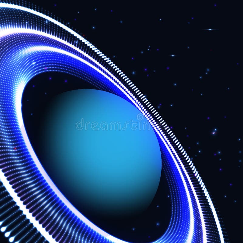 Abstract Blue with Rings Design. Vector Illustration of a Deep
