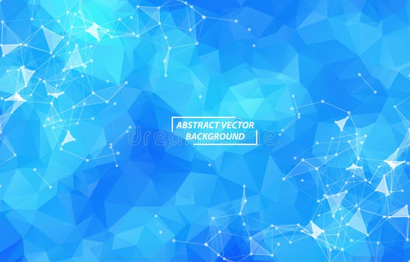 Abstract Blue Polygonal Space Background with Connecting Dots and Lines. Connection structure and science background. Futuristic stock illustration Abstract Blue Polygonal Space Background with Connecting Dots and Lines. Connection structure and science background. Futuristic stock illustration