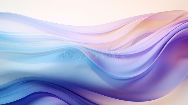 Abstract Blue and Purple Wavy Lines on Paper stock illustration.