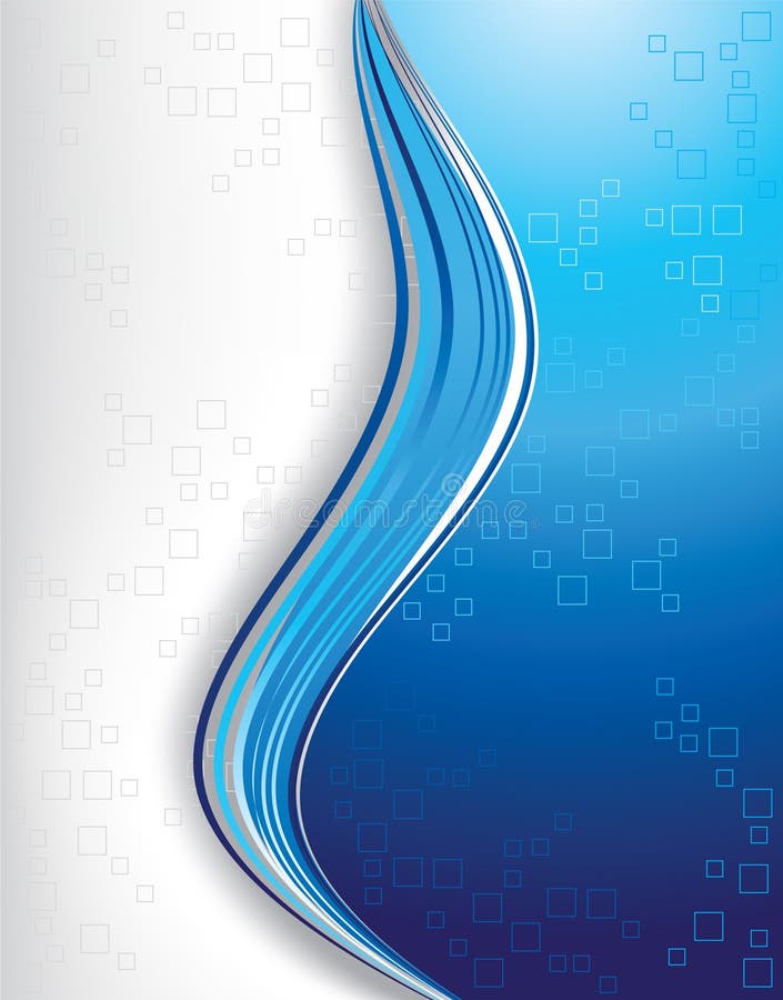 Abstract blue ribbons background