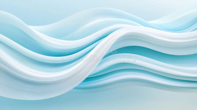 The abstract blue silk fabric has a texture that features a serene and elegant drape. AI generated