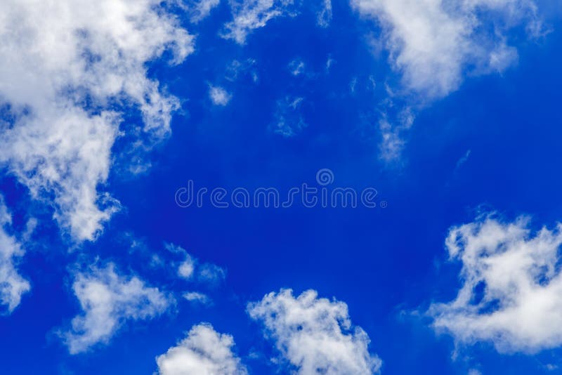 Abstract Blue Sky with White Cloud Background Stock Image Image of