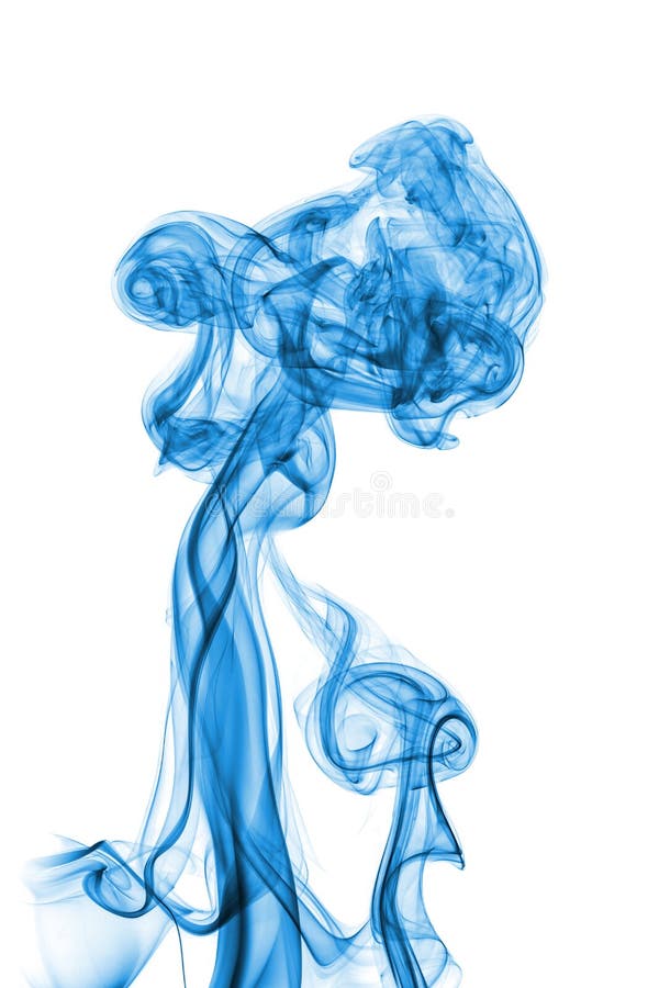 Abstract blue smoke