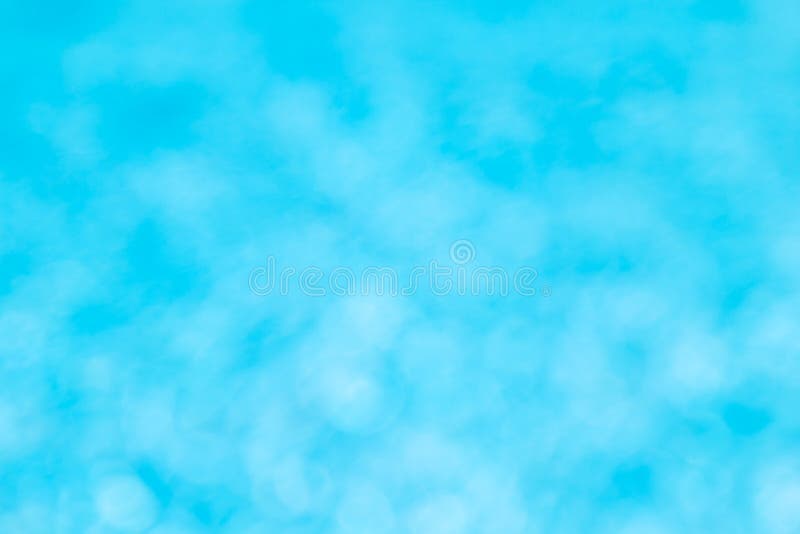 Abstract Blue Soft Bokeh Background. Pure Water Backdrop.