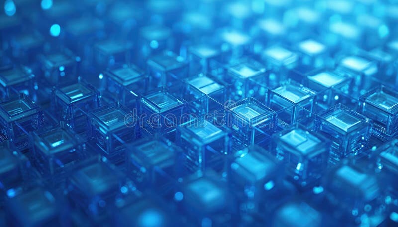 Abstract blue square background with lines pattern. Decorative design with many rectangles. Futuristic style with geometric royalty free stock photos