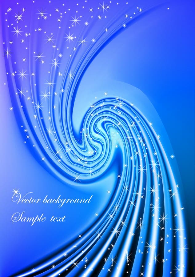 Abstract Blue Swirl Background. Vector Stock Vector Illustration of