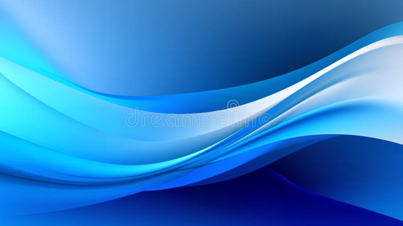 Abstract blue technology line wave design, digital futuristic soft lines and shapes design background stock illustration
