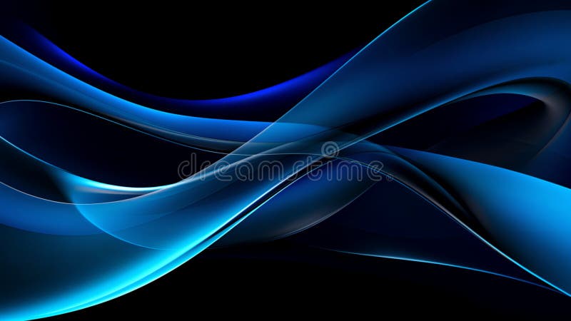 Abstract blue technology line wave design, digital futuristic soft lines and shapes design background vector illustration