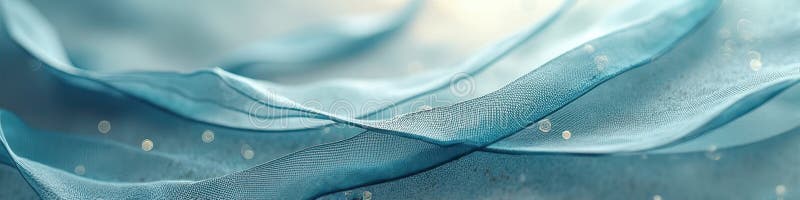 Abstract blue wave fabric with light reflections and elegant flowing textures vector illustration