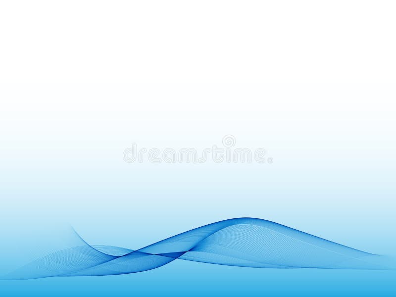 Abstract blue wave on a light background. Design element royalty free illustration