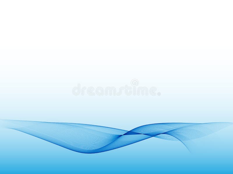 Abstract blue wave on a light background. Design element royalty free illustration